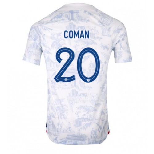 Fotbalové Dres Francie Kingsley Coman #20 Venkovní MS 2022 Krátký Rukáv